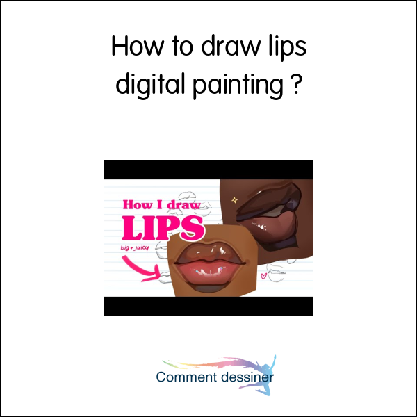 How to draw lips digital painting